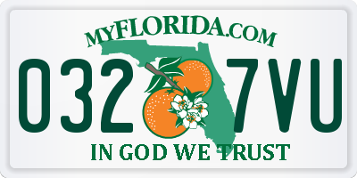 FL license plate 0327VU