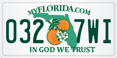 FL license plate 0327WI