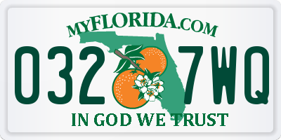 FL license plate 0327WQ