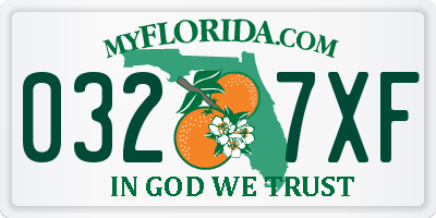 FL license plate 0327XF