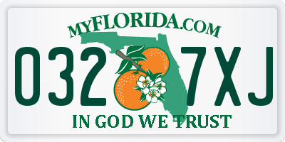 FL license plate 0327XJ