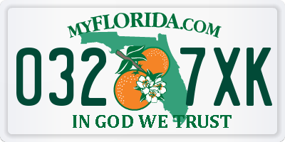 FL license plate 0327XK