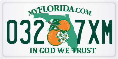 FL license plate 0327XM