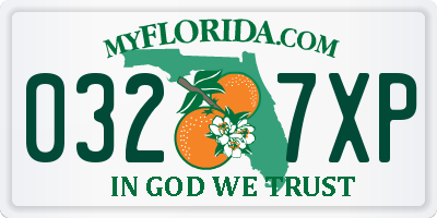 FL license plate 0327XP