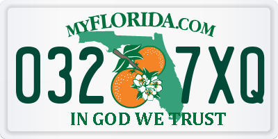 FL license plate 0327XQ