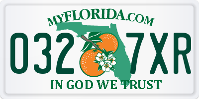 FL license plate 0327XR