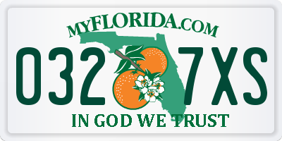 FL license plate 0327XS