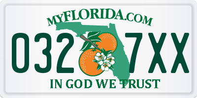FL license plate 0327XX