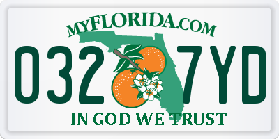 FL license plate 0327YD
