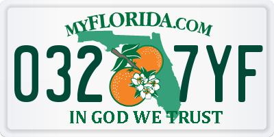 FL license plate 0327YF