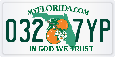 FL license plate 0327YP