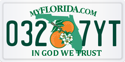 FL license plate 0327YT