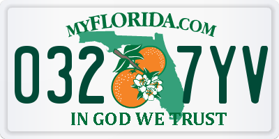 FL license plate 0327YV