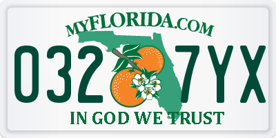 FL license plate 0327YX