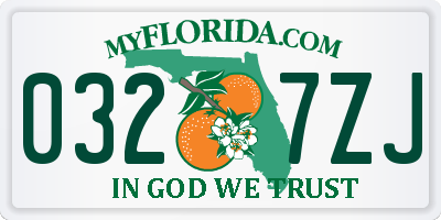 FL license plate 0327ZJ