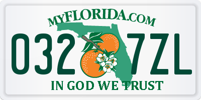 FL license plate 0327ZL