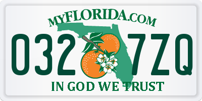 FL license plate 0327ZQ
