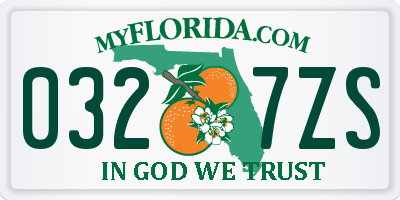 FL license plate 0327ZS