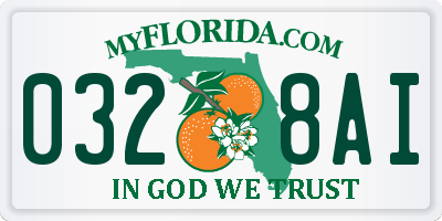 FL license plate 0328AI