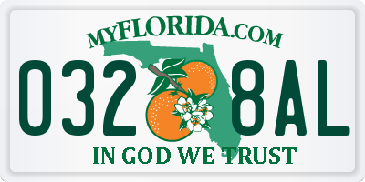 FL license plate 0328AL