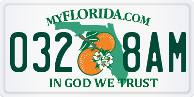 FL license plate 0328AM