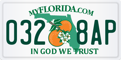 FL license plate 0328AP