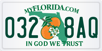 FL license plate 0328AQ