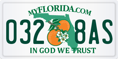 FL license plate 0328AS