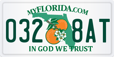 FL license plate 0328AT