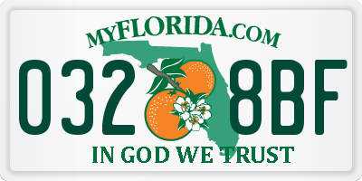 FL license plate 0328BF