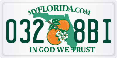 FL license plate 0328BI