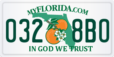 FL license plate 0328BO