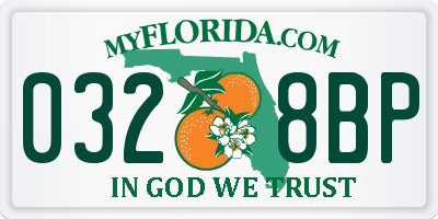 FL license plate 0328BP