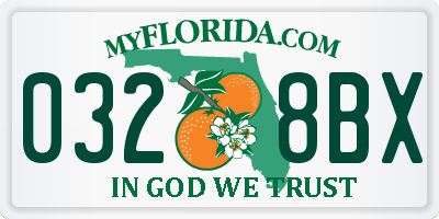FL license plate 0328BX