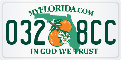 FL license plate 0328CC