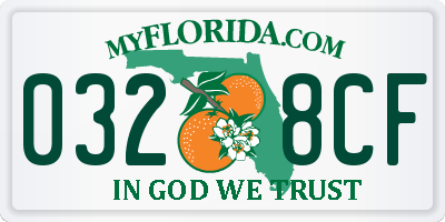 FL license plate 0328CF