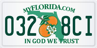 FL license plate 0328CI