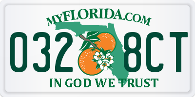 FL license plate 0328CT