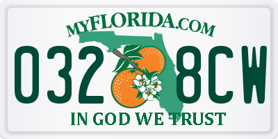 FL license plate 0328CW