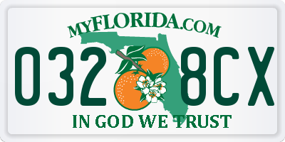 FL license plate 0328CX