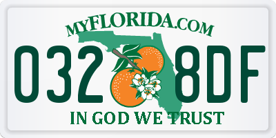 FL license plate 0328DF