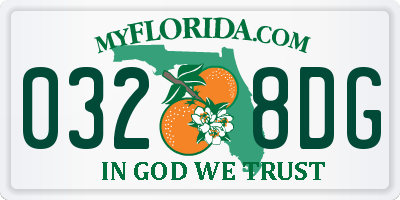 FL license plate 0328DG