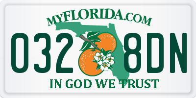 FL license plate 0328DN