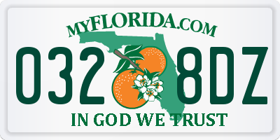 FL license plate 0328DZ