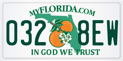 FL license plate 0328EW