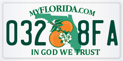 FL license plate 0328FA
