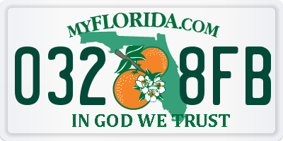 FL license plate 0328FB