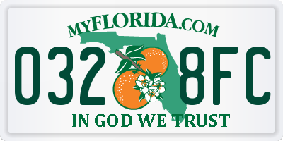 FL license plate 0328FC