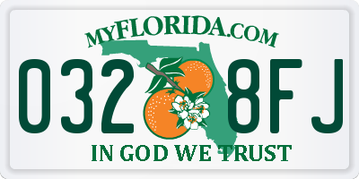 FL license plate 0328FJ