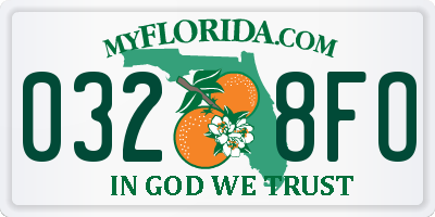 FL license plate 0328FO